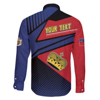 Personalized Liechtenstein Family Matching Long Sleeve Bodycon Dress and Hawaiian Shirt Crown Symbol - Wonder Print Shop