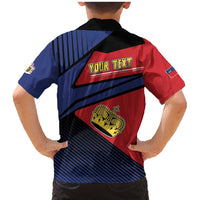 Personalized Liechtenstein Family Matching Mermaid Dress and Hawaiian Shirt Crown Symbol - Wonder Print Shop