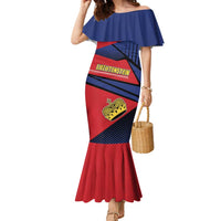 Personalized Liechtenstein Family Matching Mermaid Dress and Hawaiian Shirt Crown Symbol - Wonder Print Shop