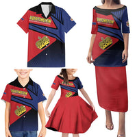 Personalized Liechtenstein Family Matching Puletasi and Hawaiian Shirt Crown Symbol - Wonder Print Shop