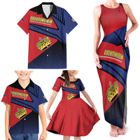 Personalized Liechtenstein Family Matching Tank Maxi Dress and Hawaiian Shirt Crown Symbol - Wonder Print Shop