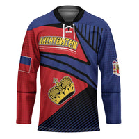 Personalized Liechtenstein Hockey Jersey Crown Symbol - Wonder Print Shop