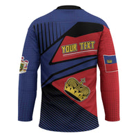 Personalized Liechtenstein Hockey Jersey Crown Symbol - Wonder Print Shop