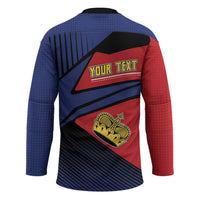 Personalized Liechtenstein Hockey Jersey Crown Symbol - Wonder Print Shop