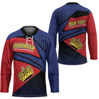 Personalized Liechtenstein Hockey Jersey Crown Symbol - Wonder Print Shop