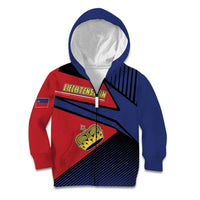 Personalized Liechtenstein Kid Hoodie Crown Symbol - Wonder Print Shop