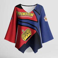 Personalized Liechtenstein Kimono Sleeve Blouse Crown Symbol - Wonder Print Shop