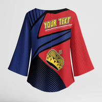 Personalized Liechtenstein Kimono Sleeve Blouse Crown Symbol - Wonder Print Shop