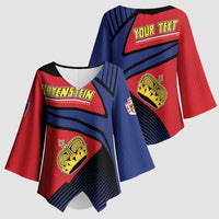 Personalized Liechtenstein Kimono Sleeve Blouse Crown Symbol - Wonder Print Shop