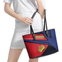 Liechtenstein Leather Tote Bag Crown Symbol - Wonder Print Shop