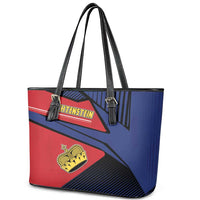 Liechtenstein Leather Tote Bag Crown Symbol - Wonder Print Shop