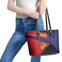 Liechtenstein Leather Tote Bag Crown Symbol - Wonder Print Shop