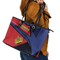 Liechtenstein Leather Tote Bag Crown Symbol - Wonder Print Shop