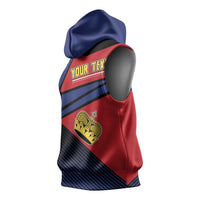 Personalized Liechtenstein Sleeveless Hoodie Crown Symbol - Wonder Print Shop