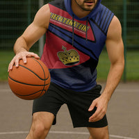 Personalized Liechtenstein Sleeveless Hoodie Crown Symbol - Wonder Print Shop