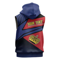Personalized Liechtenstein Sleeveless Zip Hoodie Crown Symbol - Wonder Print Shop