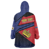 Personalized Liechtenstein Wearable Blanket Hoodie Crown Symbol - Wonder Print Shop