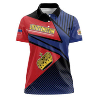 Personalized Liechtenstein Women Polo Shirt Crown Symbol - Wonder Print Shop