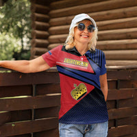 Personalized Liechtenstein Women Polo Shirt Crown Symbol - Wonder Print Shop