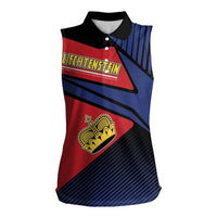 Personalized Liechtenstein Women Sleeveless Polo Shirt Crown Symbol - Wonder Print Shop