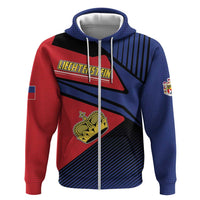 Personalized Liechtenstein Zip Hoodie Crown Symbol - Wonder Print Shop
