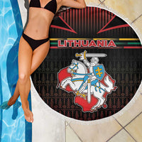 Lithuania Beach Blanket Knight In Armor With Map - Wonder Print Shop