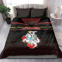 Lithuania Bedding Set Knight In Armor With Map - Wonder Print Shop