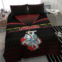 Lithuania Bedding Set Knight In Armor With Map - Wonder Print Shop