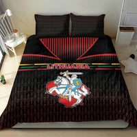 Lithuania Bedding Set Knight In Armor With Map - Wonder Print Shop