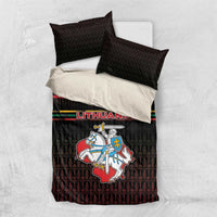 Lithuania Bedding Set Knight In Armor With Map - Wonder Print Shop