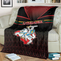 Lithuania Blanket Knight In Armor With Map - Wonder Print Shop