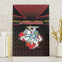 Lithuania Canvas Wall Art Knight In Armor With Map - Wonder Print Shop