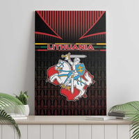 Lithuania Canvas Wall Art Knight In Armor With Map - Wonder Print Shop