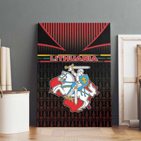 Lithuania Canvas Wall Art Knight In Armor With Map - Wonder Print Shop