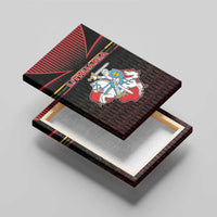 Lithuania Canvas Wall Art Knight In Armor With Map - Wonder Print Shop