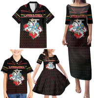 Personalized Lithuania Family Matching Puletasi and Hawaiian Shirt Knight In Armor With Map - Wonder Print Shop