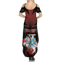 Personalized Lithuania Family Matching Summer Maxi Dress and Hawaiian Shirt Knight In Armor With Map - Wonder Print Shop