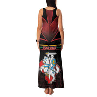 Personalized Lithuania Family Matching Tank Maxi Dress and Hawaiian Shirt Knight In Armor With Map - Wonder Print Shop