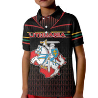 Personalized Lithuania Kid Polo Shirt Knight In Armor With Map - Wonder Print Shop