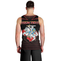 Personalized Lithuania Men Tank Top Knight In Armor With Map - Wonder Print Shop