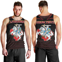 Personalized Lithuania Men Tank Top Knight In Armor With Map - Wonder Print Shop