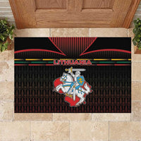 Lithuania Rubber Doormat Knight In Armor With Map - Wonder Print Shop