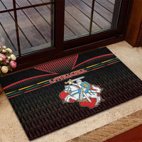 Lithuania Rubber Doormat Knight In Armor With Map - Wonder Print Shop