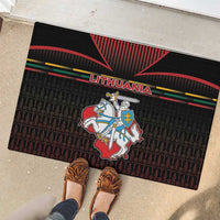 Lithuania Rubber Doormat Knight In Armor With Map - Wonder Print Shop