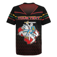 Personalized Lithuania Rugby Jersey Knight In Armor With Map - Wonder Print Shop