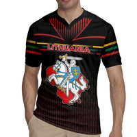 Personalized Lithuania Rugby Jersey Knight In Armor With Map - Wonder Print Shop