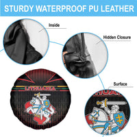 Lithuania Spare Tire Cover Knight In Armor With Map - Wonder Print Shop