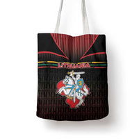 Lithuania Tote Bag Knight In Armor With Map - Wonder Print Shop