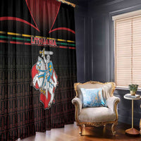 Lithuania Window Curtain Knight In Armor With Map - Wonder Print Shop