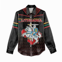 Personalized Lithuania Women Casual Shirt Knight In Armor With Map - Wonder Print Shop